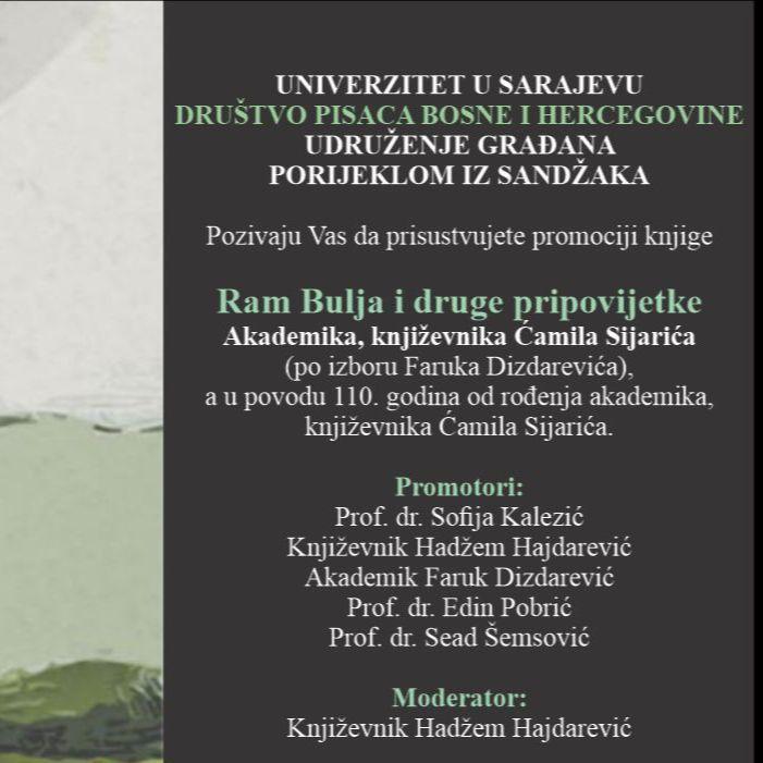 Obilježavanje 110 godina rođenja bh. književnika: Sjećanje na Ćamila Sijarića
