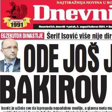 U današnjem "Dnevnom avazu" čitajte: Ode još jedan Bakirov pijun