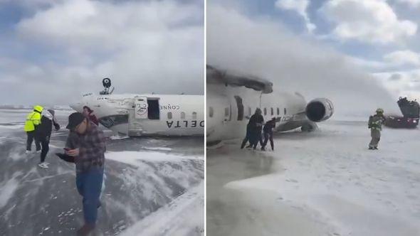 Scene s aerodroma u Torontu nakon nesreće - Avaz