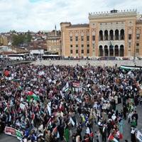 Foto + video / Pogledajte snimke iz zraka sa skupa podrške Palestini