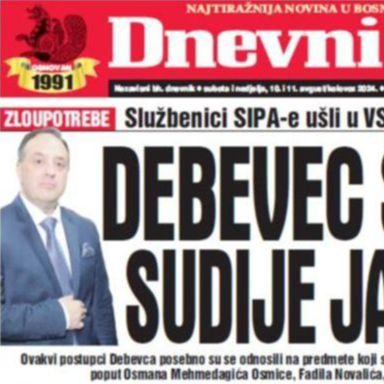 U dvobroju "Dnevnog avaza" čitajte: Debevec štimao sudije jaranima