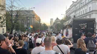 LGBT zastava na zgradi Skupštine Grada Beograda