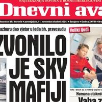 U današnjem "Dnevnom avazu" čitajte: Odzvonilo je Sky mafiji