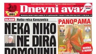 U dvobroju "Dnevnog avaza" čitajte: Neka niko ne dira domovinu