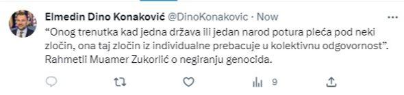 Objava na Twitteru - Avaz