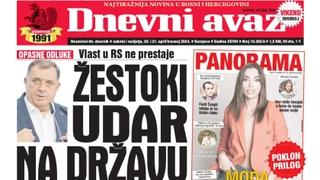 U dvobroju "Dnevnog avaza" čitajte: Žestoki udar na državu