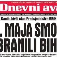 U današnjem "Dnevnom avazu" čitajte: 2. maja smo odbranili BiH