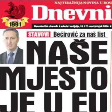 U dvobroju "Dnevnog avaza" čitajte: Naše mjesto je u EU