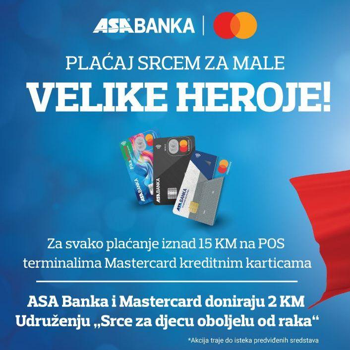 ASA Banka i Mastercard: Plaćaj srcem za male velike heroje!