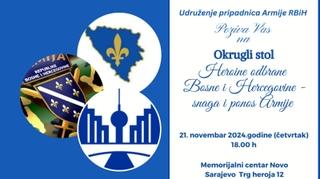 Udruženje pripadnica Armije RBiH organizuje okrugli sto "Heroine odbrane BiH - Snaga i ponos Armije"