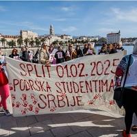 Policija u Splitu privela sedam osoba zbog vrijeđanja učesnika skupa podrške studentima u Srbiji