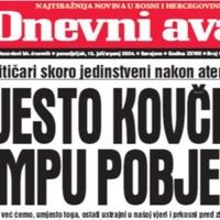 U današnjem "Dnevnom avazu" čitajte: Umjesto kovčega, Trampu pobjeda?