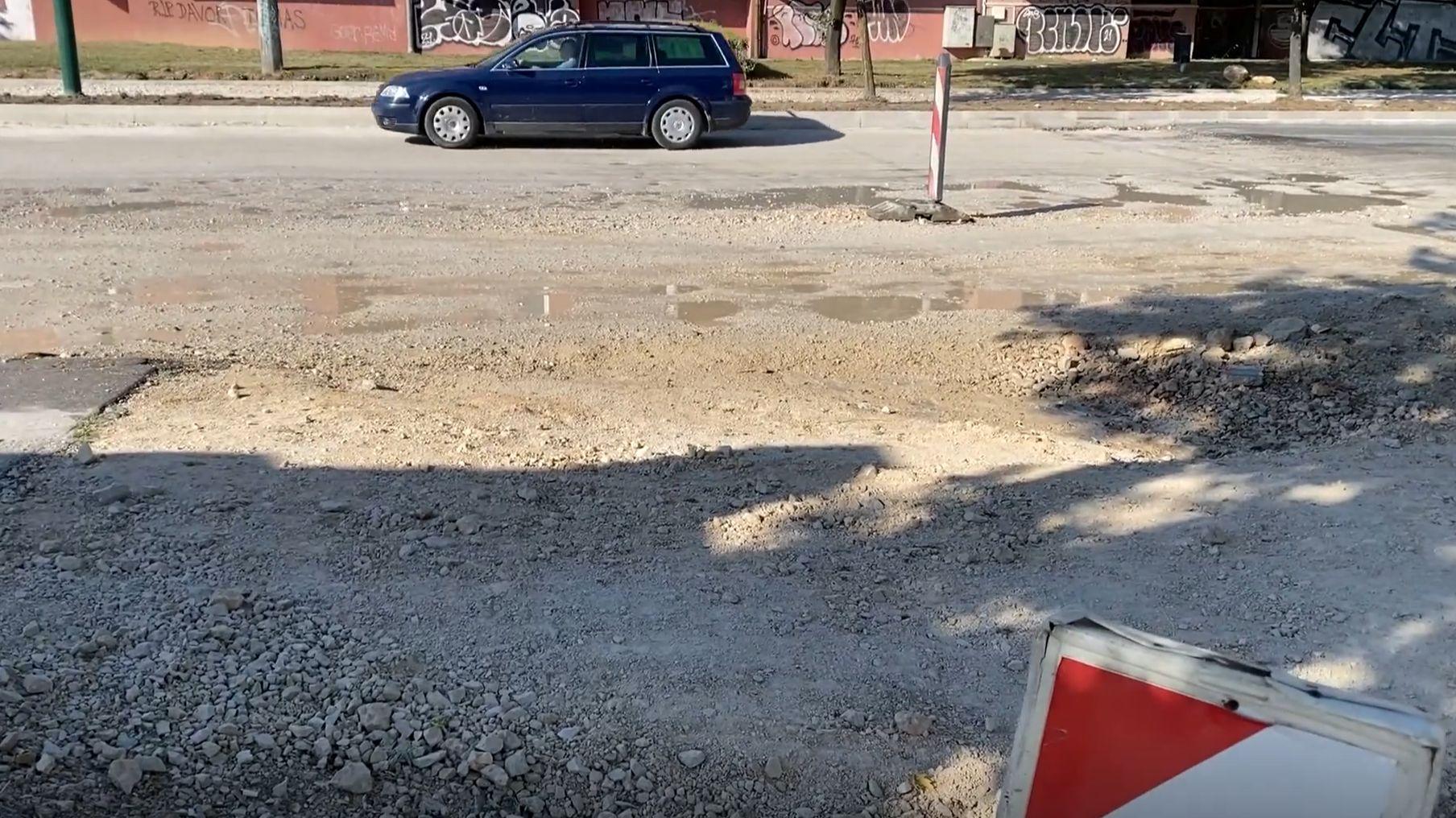 Ne nazire se kraj radovima na Dobrinji: Glavna saobraćajnica još nije asfaltirana