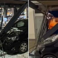 Nesreća u Sarajevu: Automobil završio u kafiću na benzinskoj pumpi