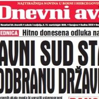 U dvobroju "Dnevnog avaza" čitajte kako je Ustavni sud stao u odbranu države