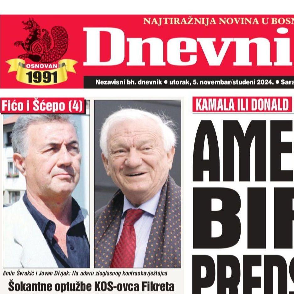 U današnjem "Dnevnom avazu" čitajte: Amerikanci biraju predsjednika