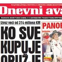 Danas u "Dnevnom avazu" čitajte: Ko sve kupuje bh. oružje