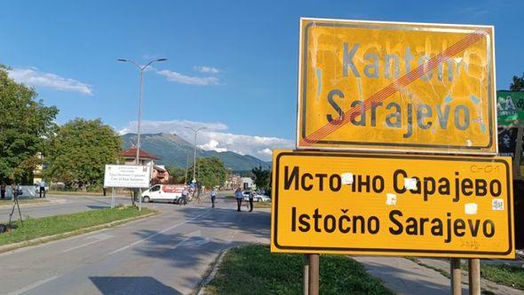 Tabla na ulasku u Istočno Sarajevo  - Avaz