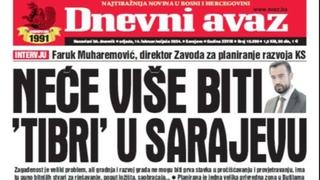 Danas u "Dnevnom avazu" čitajte: Neće više biti "tibri" u Sarajevu