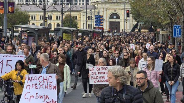 Protesti u Beogradu za Novi Sad - Avaz